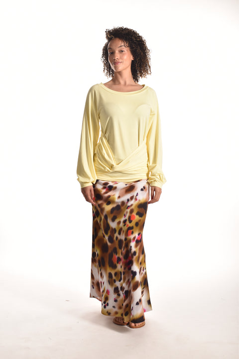 Apple- Long sleeves t-shirt with drapage