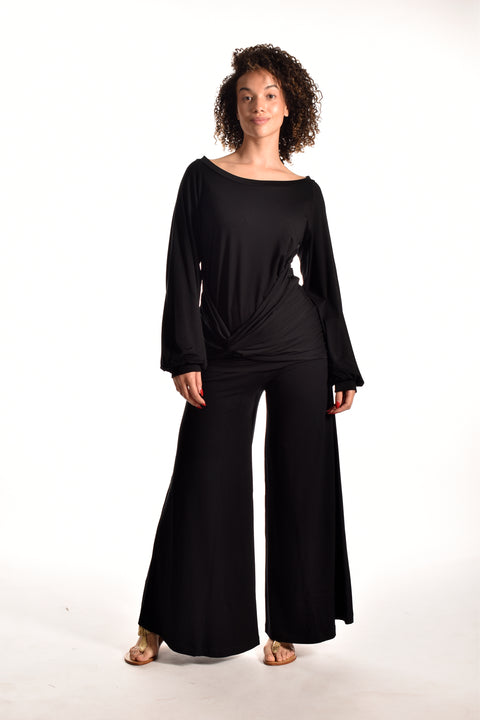 Apple- Long sleeves t-shirt with drapage