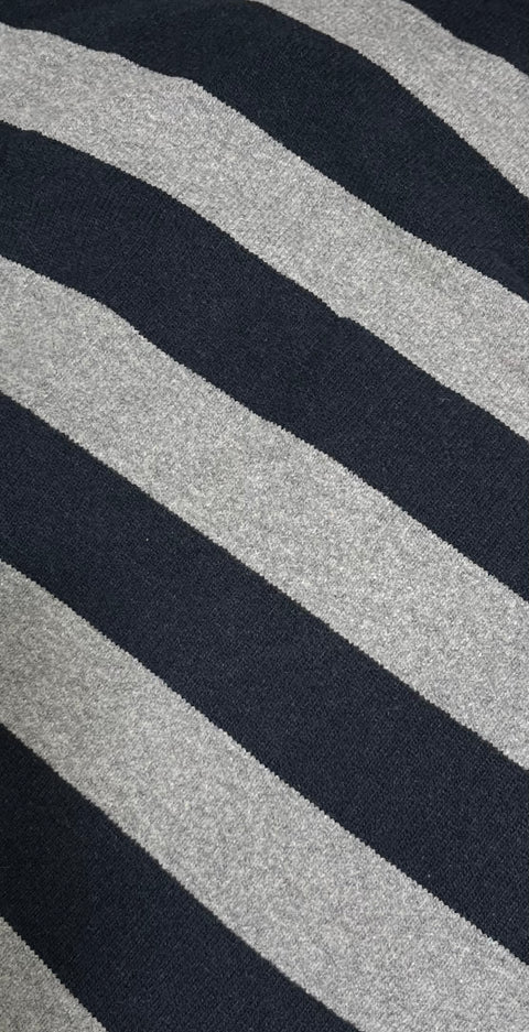 TEAK / LONG STRIPED DRESS V-NECK