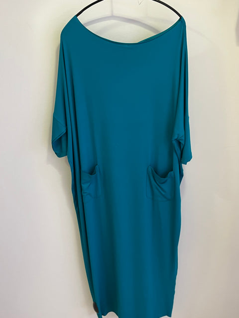 Blue Moon  long oversized dress with medium sleeves
