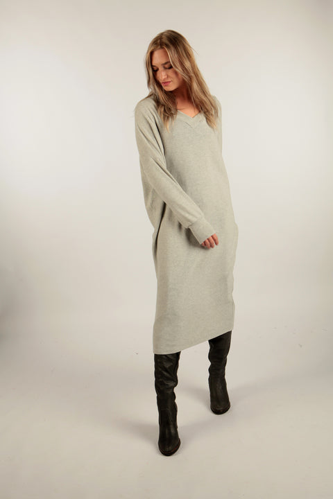 SESAME - Long v-neck dress