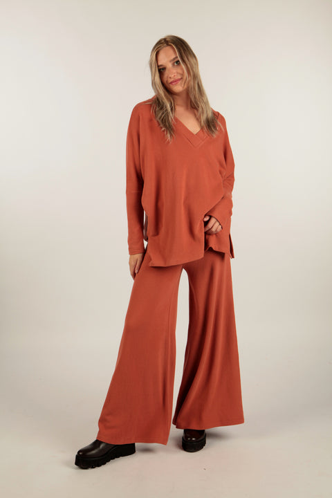 OREGANO - Oversized v-neck sweater