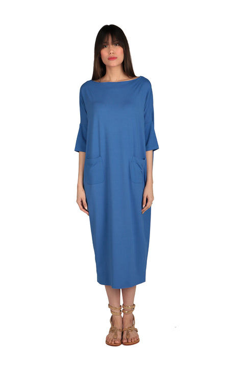 Paradis Blue Long oversized dress