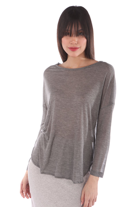 Cotillard dark grey t-shirt long sleeves-sale