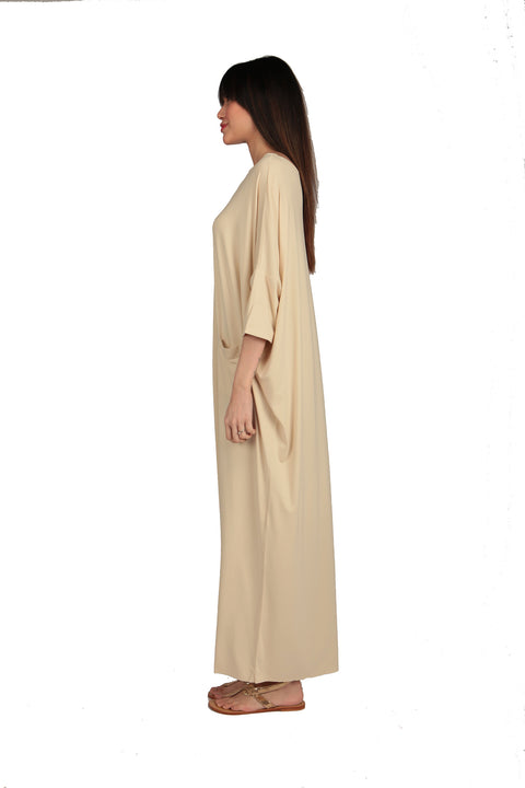 Paradis Beige Long oversized dress