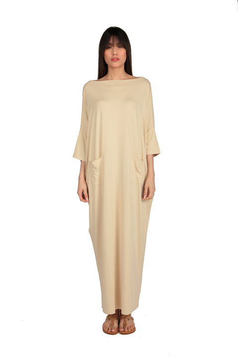 Paradis Beige Long oversized dress