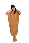 Paradis Bis Tabacco Long oversized dress/Lang oversized kleed/Robe longue oversized