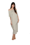 Paradis Bis Light grey Long oversized dress/Lang oversized kleed/Robe longue oversized